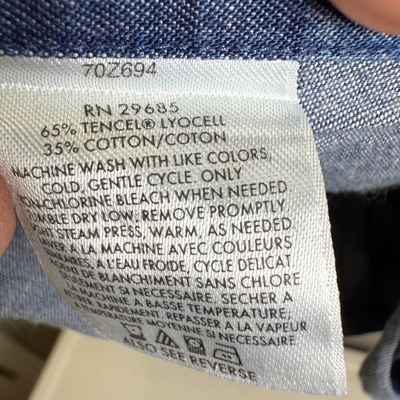 Pendleton Shirt Mens Size XL Blue Denim Button-Up Long Sleeve Western Casual - Picture 7 of 8